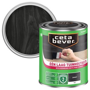Cetabever Tuinhoutbeits Een Laag Zwart 750ml