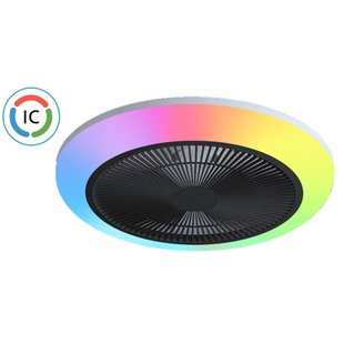 Eglo Plafondventilator Bloemendaal Zwart ⌀46cm 20,8w+12w