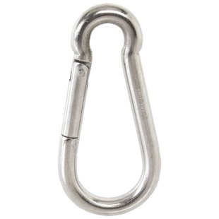 Kpe Holland Karabijnhaak - Rvs 316 - Met Open Oog - 6x60mm