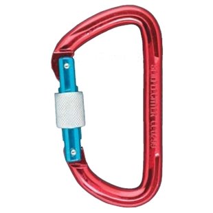 Kpe Holland Karabijnhaak - Aluminium - Met Schroefsluiting - 110x65mm - Rood