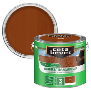 Cetabever Vlonder-terrasbeits Antislip Teak 2,5l