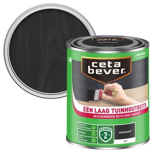 Cetabever Tuinhout Een Laag Beits Antraciet 750ml
