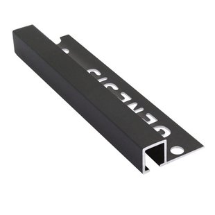Genesis Hoekprofiel - Aluminium Zwart - 8x8x1mm 2,7m