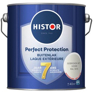 Histor Perfect Protection Buitenlak Hoogglans Gebroken Wit Ral 9010 2,5 Ltr