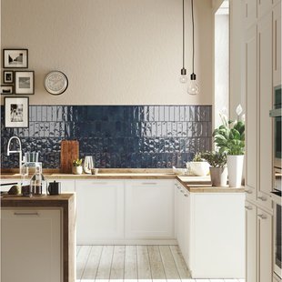 Nolita Wandtegel - Donkerblauw - 6,5x20 Cm - 0,36 M²