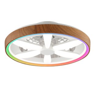 Brilliant Plafondventilator Gaiano Hout ⌀48cm 24w