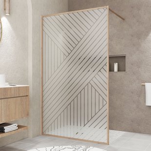 Aurlane Japandi - Inloop Douchewand -120x200 - Recht Patroon