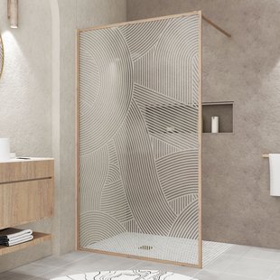 Aurlane Japandi - Inloop Douchewand -120x200 - Rond Patroon