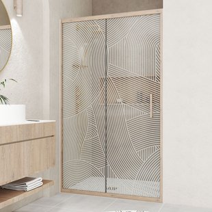 Aurlane Japandi - Douche Schuifdeur - 120x200 - Rond Patroon