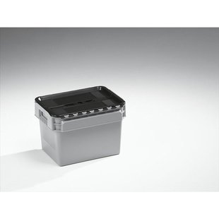 Distributiebak 400x300x275 Mm, 20 L. Grijs Met Scharnierdeksel