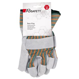 Ab Safety Werkhandschoenen Basic King - Groen/oranje - Leer/katoen - Unisex - Maat 10