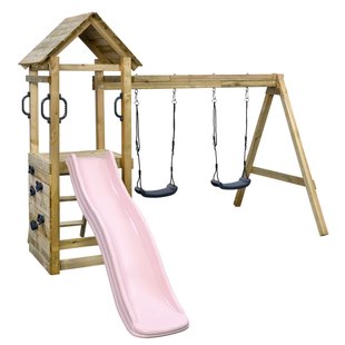 Swingking Speeltoestel Maria Met Glijbaan Pastel Roze