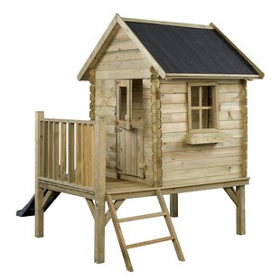 Swingking Speelhuisje Camilla Met Glijbaan Antraciet 171x180x217cm