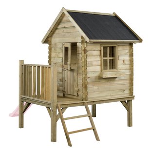 Swingking Speelhuisje Camilla Met Glijbaan Pastel Roze