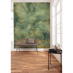 Komar Fotobehang Neon Fern - Groen - 2,50m X 200cm