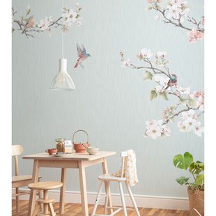Komar Fotobehang Apple Blossom - Blauw - 2,50m X 300cm