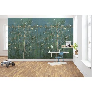 Komar Fotobehang Birdsong Breeze - Groen - 2,50m X 400cm