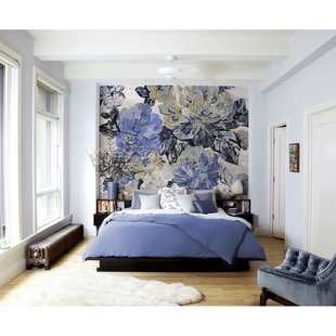 Komar Fotobehang Vintage Blue Garden - Blauw - 2,50m X 300cm