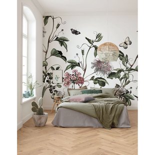 Komar Fotobehang Paradis De Papillons - Wit - 2,50m X 400cm