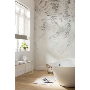 Komar Fotobehang Misty Leaves - Beige - 2,50m X 200cm