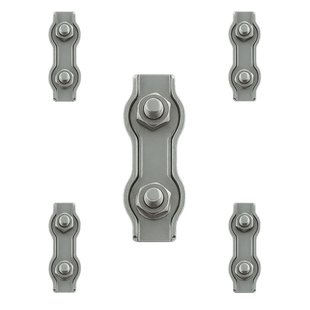 Kpe Holland Dubbele Draadklemset - Rvs 316 - 2mm - 5 Stuks