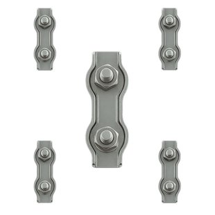Kpe Holland Dubbele Draadklemset - Rvs 316 - 4mm - 5 Stuks