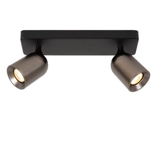 Lucide Plafondspot Punch - Grijs - 2xgu10