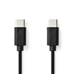 Nedis Usb-kabel - Usb-c Mannelijk Naar Usb-c Mannelijk - 1m - Zwart