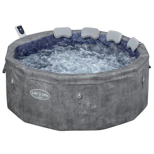 Bestway Spa Lay-z Carrara Airjet - Grijs Steen - 6 Personen - 170x170x65 Cm