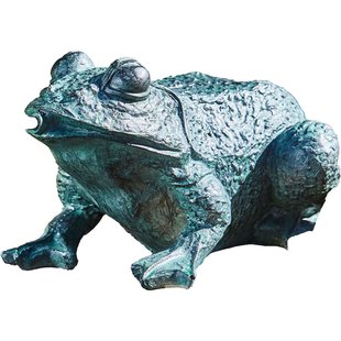 Heissner Solar Kikker Vijver Figuur - Grijs - Hars - 28x18x12cm