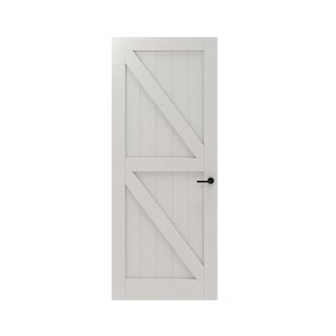 Cando Binnendeur Panel Barn 2a05 - Wit - Gegrond - Opdek - Links - 83x231,5cm