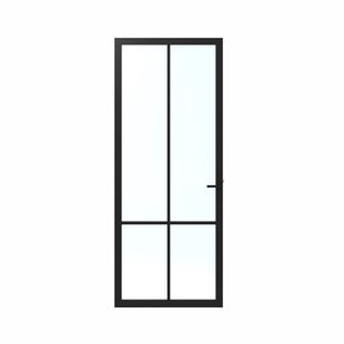 Cando Binnendeur Elegant Original 1c05 - Grafietzwart - Gegrond - Opdek - Links - 88x231,5cm