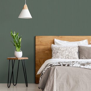 Decomode Vliesbehang Pure Lines - Army Groen - 10m X 52cm