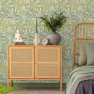 Vliesbehang Tropic Trees - Groen - 10,05m X 53cm