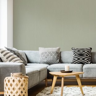 Vliesbehang Organic Lines - Saliegroen - 10,05 M X 52 Cm