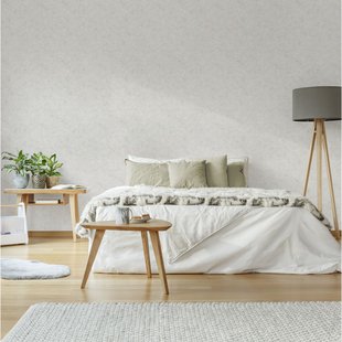 Easy Décor Vliesbehang Plaster - Grijs - Zilver - 10,05m X 104cm