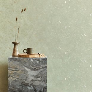 Easy Décor Vliesbehang Pleister Verguld - Groen - Goud - 10,05m X 104cm