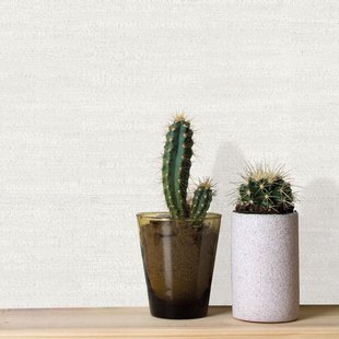 Vliesbehang Jacquard Lijnen - Parelmoer - 10,05m X 53cm