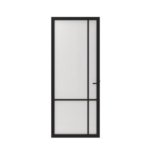 Cando Binnendeur Elegant Original 1d04 - Grafietzwart - Gegrond - Opdek - Rechts - 88x231,5cm