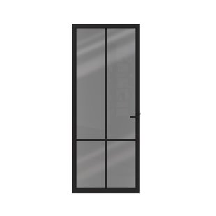 Cando Binnendeur Elegant Original 1e05 - Grafietzwart - Gegrond - Opdek - Rechts - 78x211,5cm