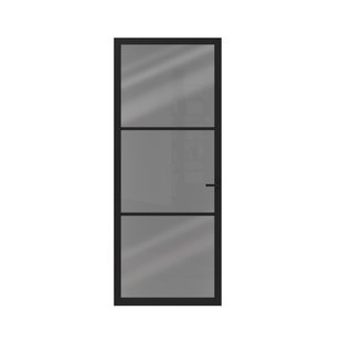 Cando Binnendeur Elegant Original 1e02 - Grafietzwart - Gegrond - Stomp - 78x231,5cm