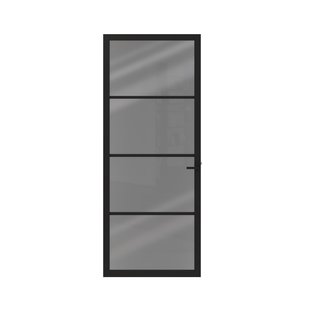 Cando Binnendeur Elegant Original 1e03 - Grafietzwart - Gegrond - Stomp - 73x201,5cm