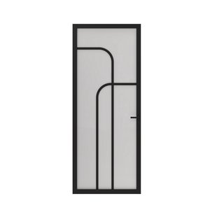 Cando Binnendeur Elegant Flow 1d05 - Zwart - Gegrond - Stomp - 88x231,5cm