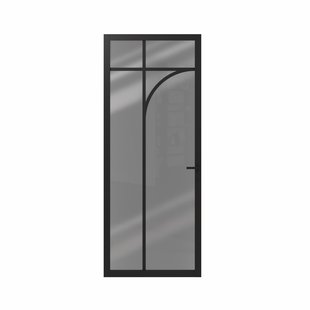 Cando Binnendeur Elegant Flow 1e01 - Zwart - Gegrond - Stomp - 83x231,5cm