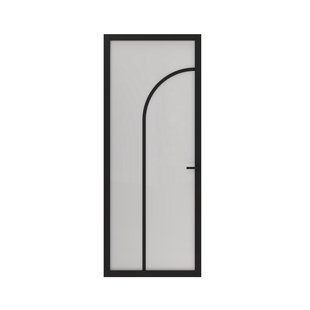 Cando Binnendeur Elegant Flow 1d02 - Zwart - Gegrond - Opdek - Links - 83x201,5cm