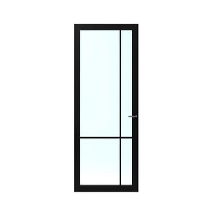 Cando Binnendeur Cover Glass Dc04 - Intense Mat Black - Gelakt - Stomp - Rechts - 83x231,5cm