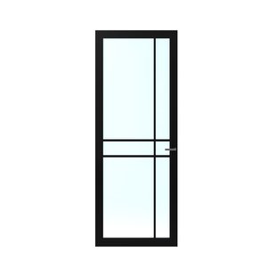 Cando Binnendeur Cover Glass Dc05 - Intense Mat Black - Gelakt - Opdek - Links - 93x231,5cm