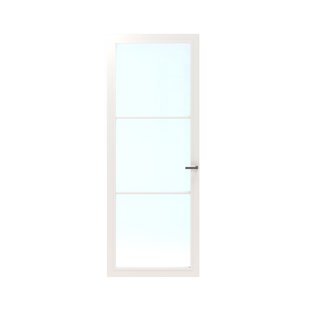 Cando Binnendeur Cover Glass Ec01 - Intense Mat White - Gelakt - Stomp - Rechts - 93x231,5cm