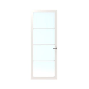 Cando Binnendeur Cover Glass Ec02 - Intense Mat White - Gelakt - Stomp - Rechts - 88x201,5cm