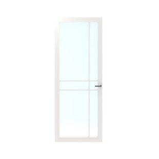 Cando Binnendeur Cover Glass Ec05 - Intense Mat White - Gelakt - Opdek - Links - 93x231,5cm